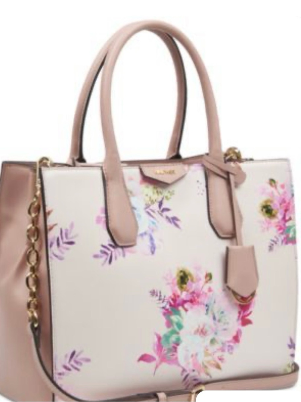 Retired NWT Nine West Floral Pink Maddol Jet Set Tote / Purse